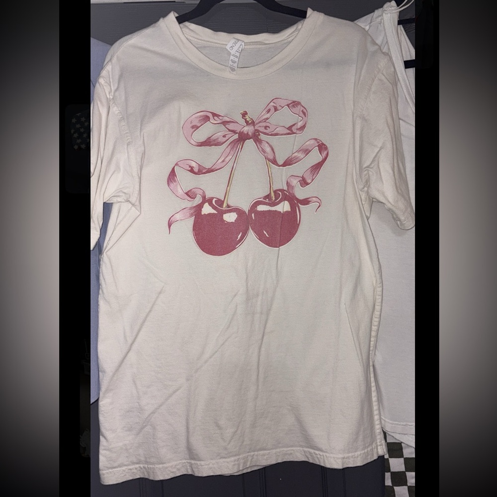 Pink + Cherry Oversized Tee